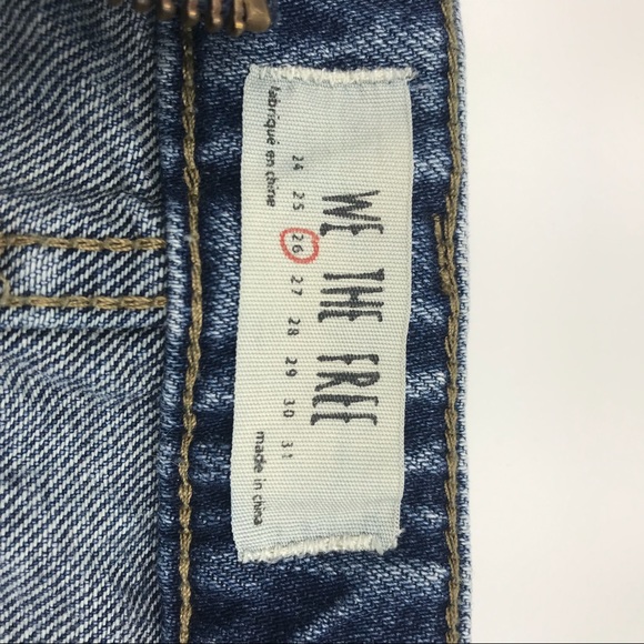 Free People mini skirt denim jean zipper size 2 or 26 - Picture 8 of 11
